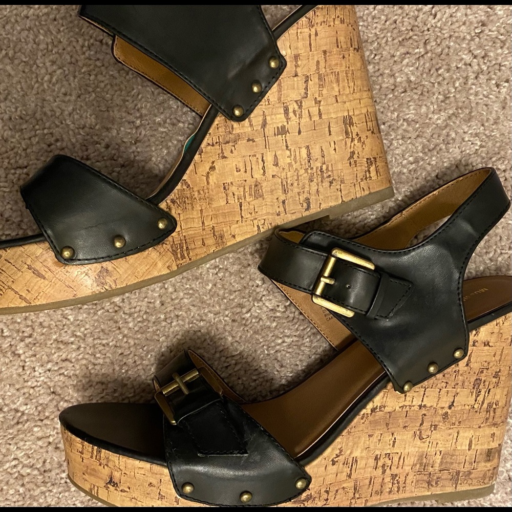 Mossimo supply co, casual, woman’s size 11, black wedge heals.
